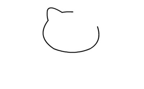 Simple and beautiful simple drawing Kitty cat