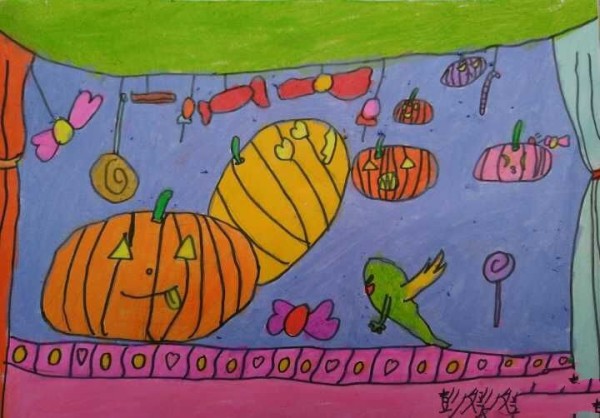 Happy Halloween childrens drawings, excellent pictures of childrens drawings for Halloween competition