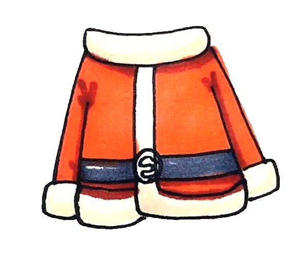 Draw Christmas clothes in six steps