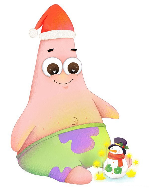 Animation characters celebrating Christmas