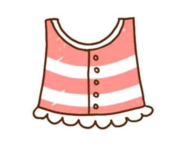 How to draw a little girls vest