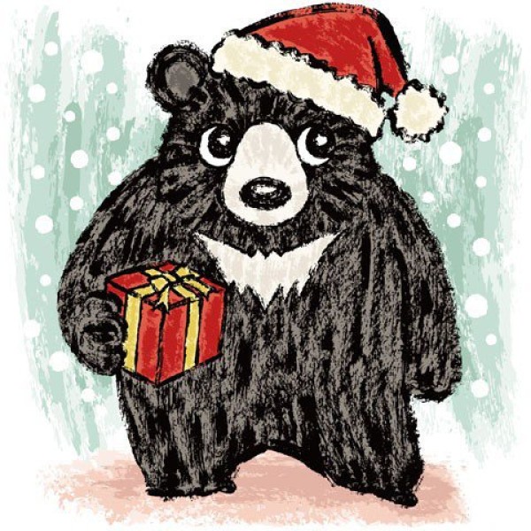 Cute Animal Comics Christmas Bear