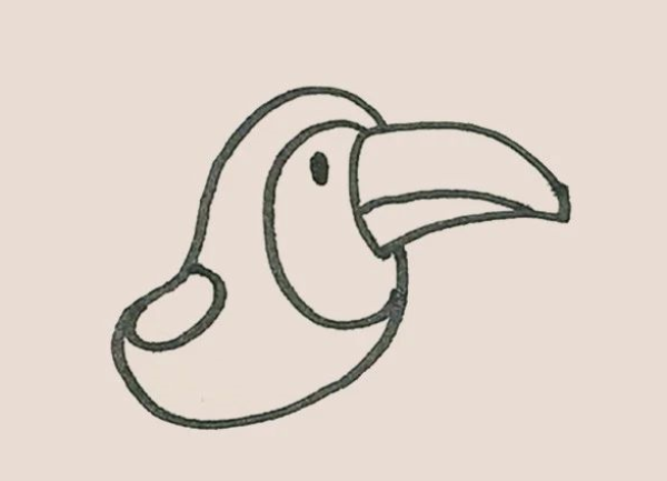 Simple drawing of toucan