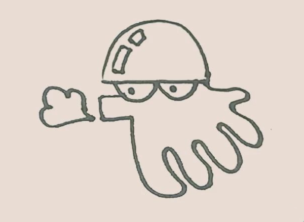 Simple drawing of squid