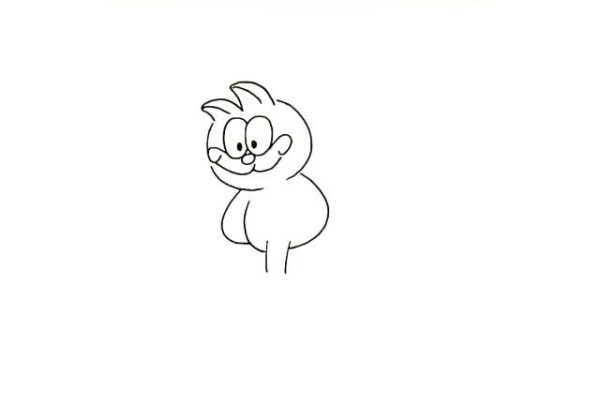 How to draw Garfield cat in simple strokes