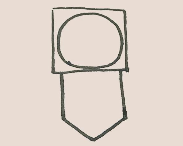 Simple drawing of wall clock