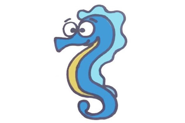 Learn to draw a seahorse video tutorial