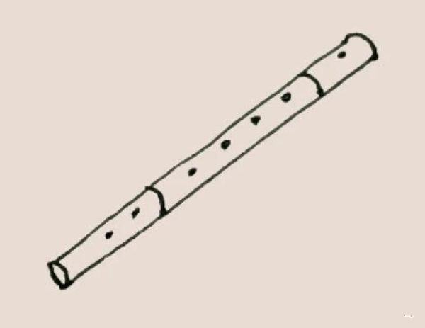 Simple drawing of flute