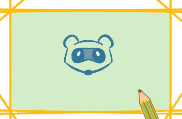 Cute raccoon simple drawing