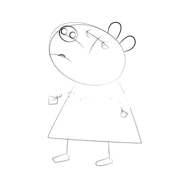 Peppa Pig and Penny Pony Simple Drawing