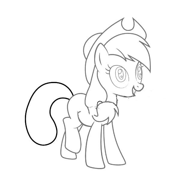 My Little Pony Applejack simple drawing