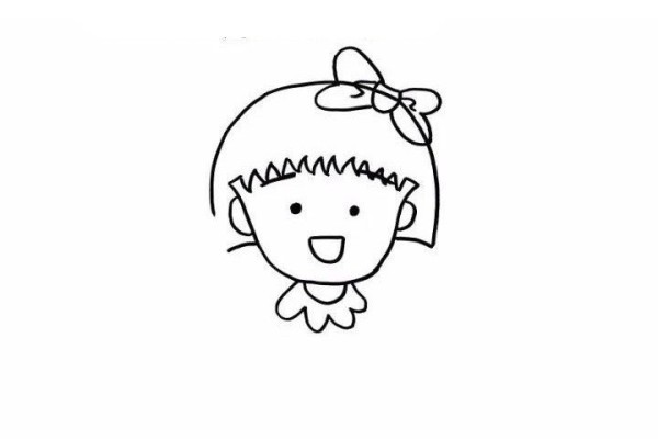 How to draw Chibi Maruko-chan in simple strokes