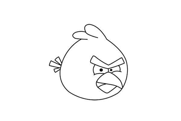 How to draw red angry birds