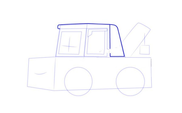 Police car Purley trailer Spucci simple drawing