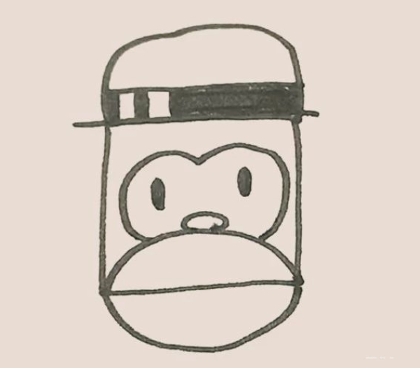 Simple drawing of monkey