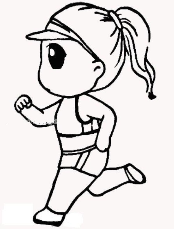 little girl running