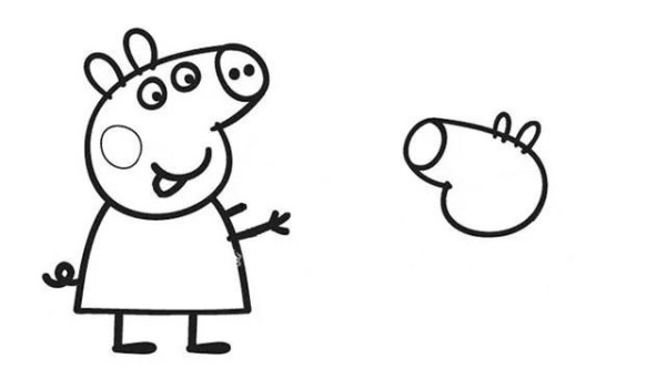 Simple drawing tutorial: Draw Peppa Pig playing with her brother