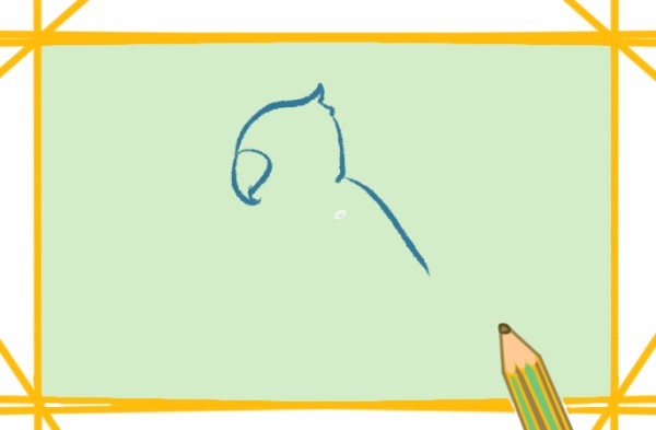 How to draw a yellow parrot