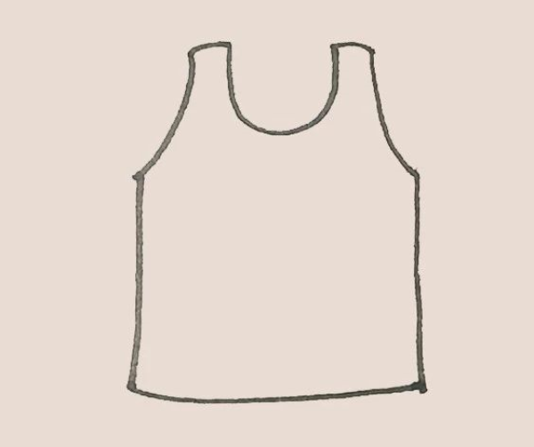 Simple drawing of vest