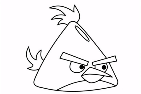 Angry Birds yellow bird drawing method