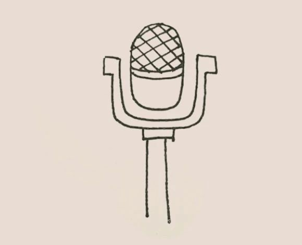 Simple drawing of microphone