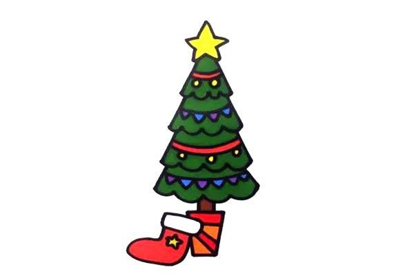 Learn to draw a Christmas tree