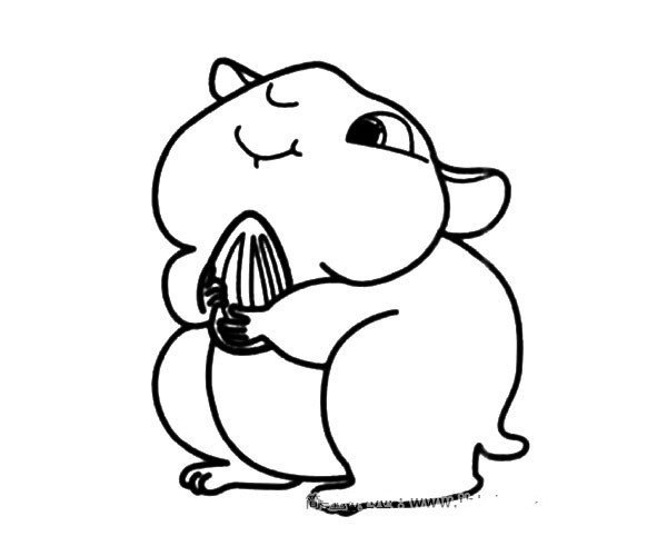 Greedy hamster simple drawing picture