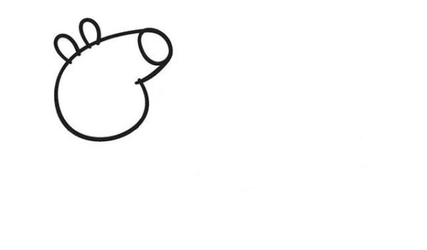 Simple drawing tutorial: Draw Peppa Pig playing with her brother