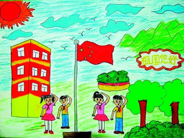 Children’s paintings celebrating National Day-Hello Motherland