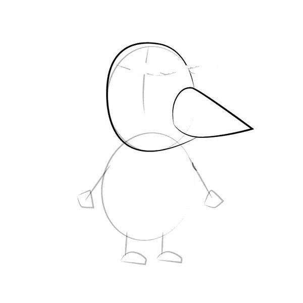 Peppa Pig and Penguin Pos simple drawing