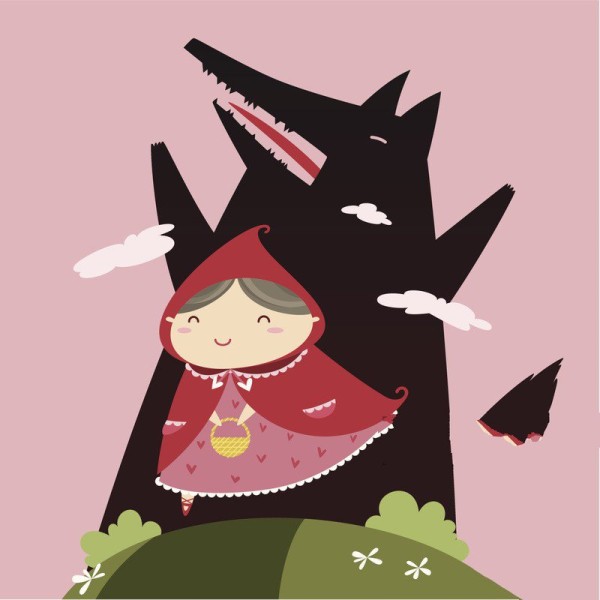 Little red riding hood illustration design picture