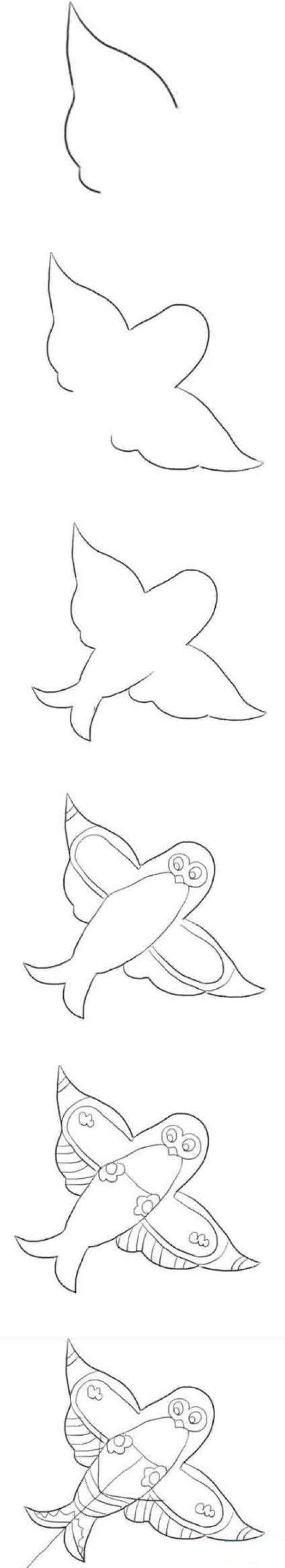 How to draw a swallow kite