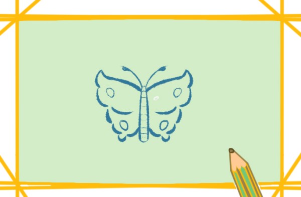 Simple drawing of butterfly with light posture