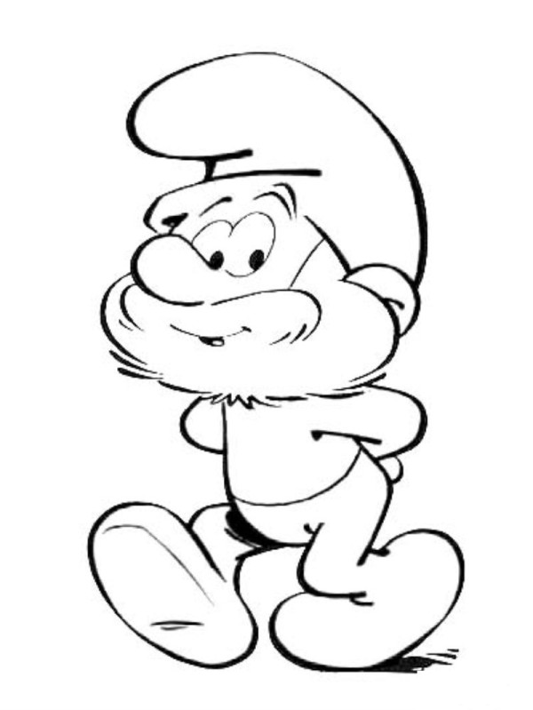 Smurfs simple drawing pictures