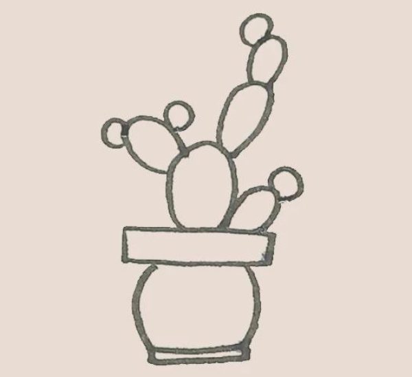 Simple drawing of cactus