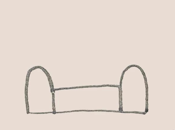 Simple drawing of sofa