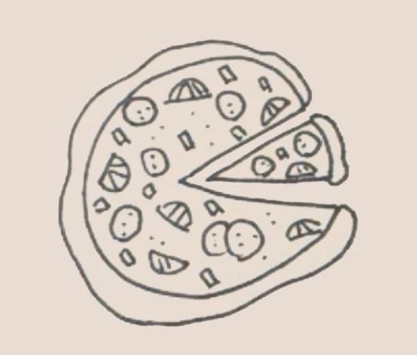 Pizza simple strokes