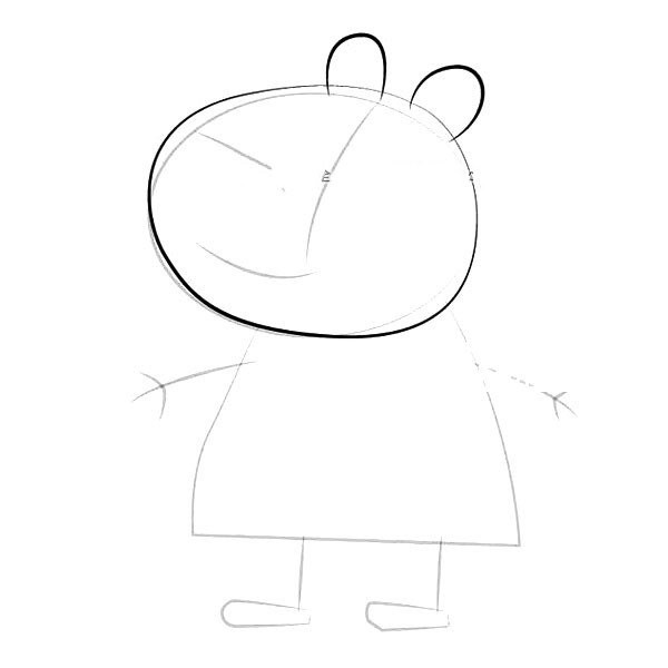 Peppa Pig and Suzy the Sheep Simple Drawing