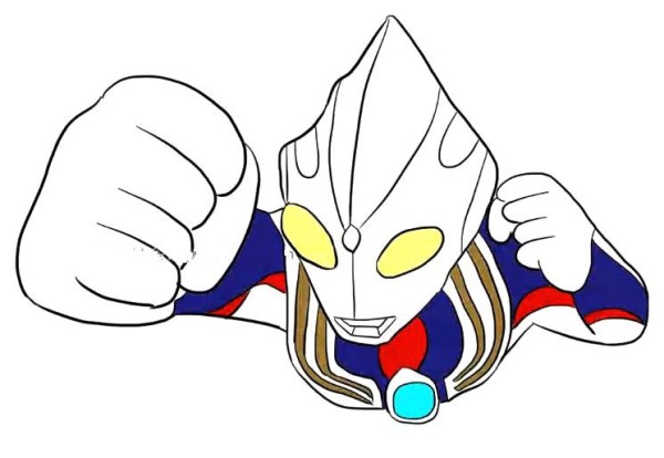 Ultraman Tiga in flight