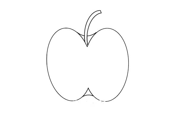 How to draw a cut apple