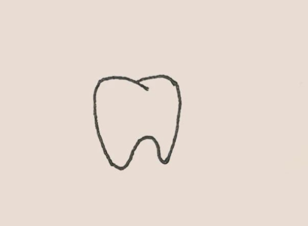 Simple drawing of teeth