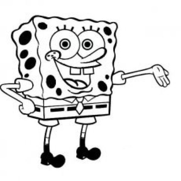 Simple drawing of cartoon characters, simple drawing method of SpongeBob SquarePants