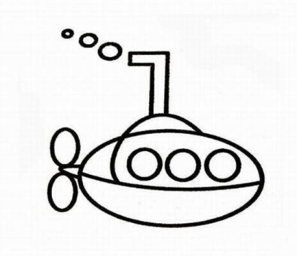 How to draw a submarine for children