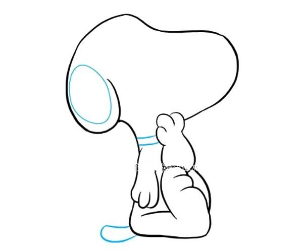 Simple drawing tutorial, learn to draw Snoopy step by step