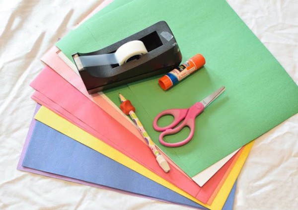 Colorful Paper Wreath Handmade