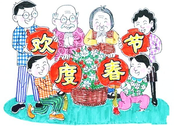 Appreciation of children’s paintings for the Spring Festival of the Year of the Rooster in 2017