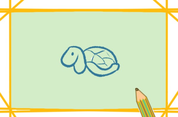 Green turtle simple drawing