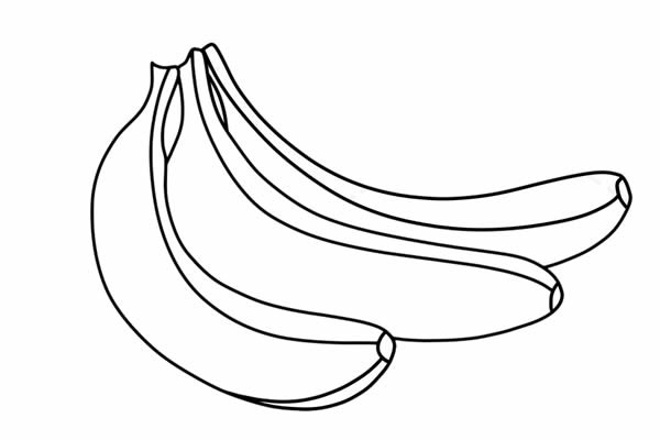 Simple drawing of sweet and soft banana