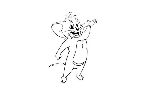 How to draw the little mouse Jerry in Tom and Jerry