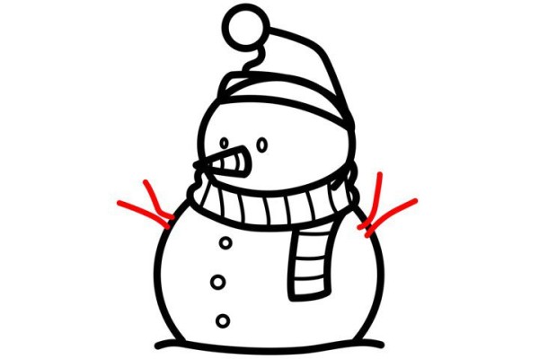 How to draw a snowman with simple strokes